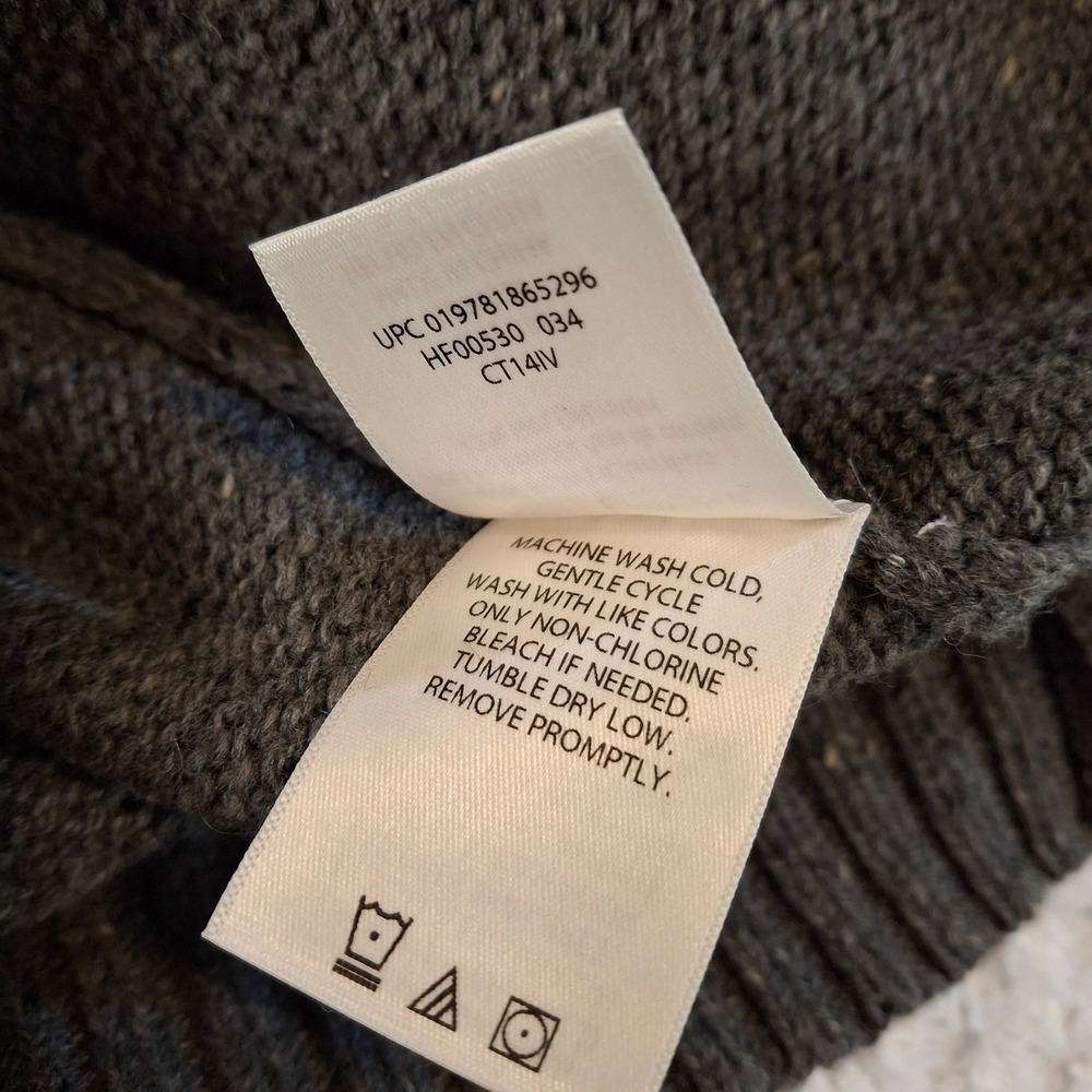 Haggar Clothing Mens Large Heather‎ Gray Cable Knit 1/4 Quarter Zip Sweater NWT - Picture 7 of 8